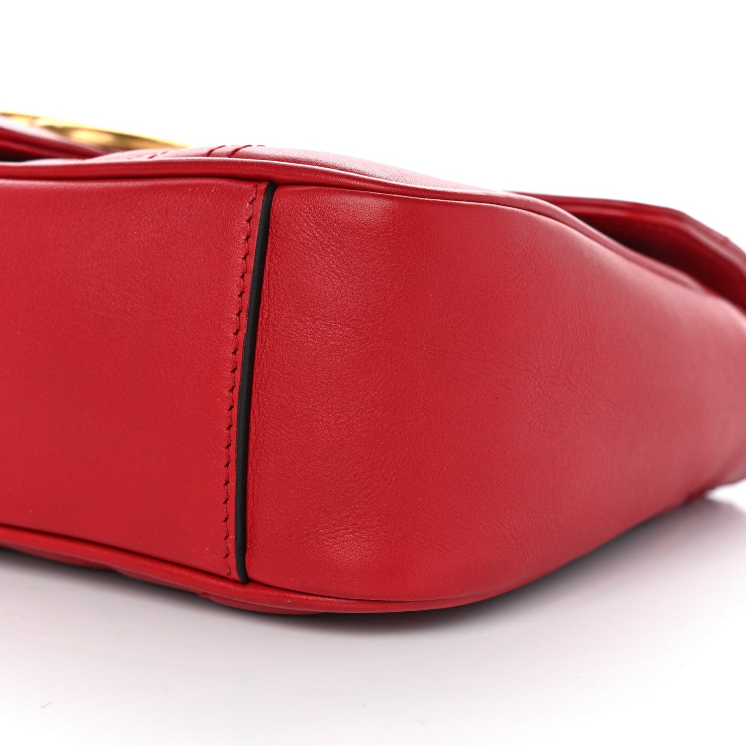 Gucci Calfskin Matelasse Small GG Marmont Shoulder Bag Hibiscus Red 10 of 10