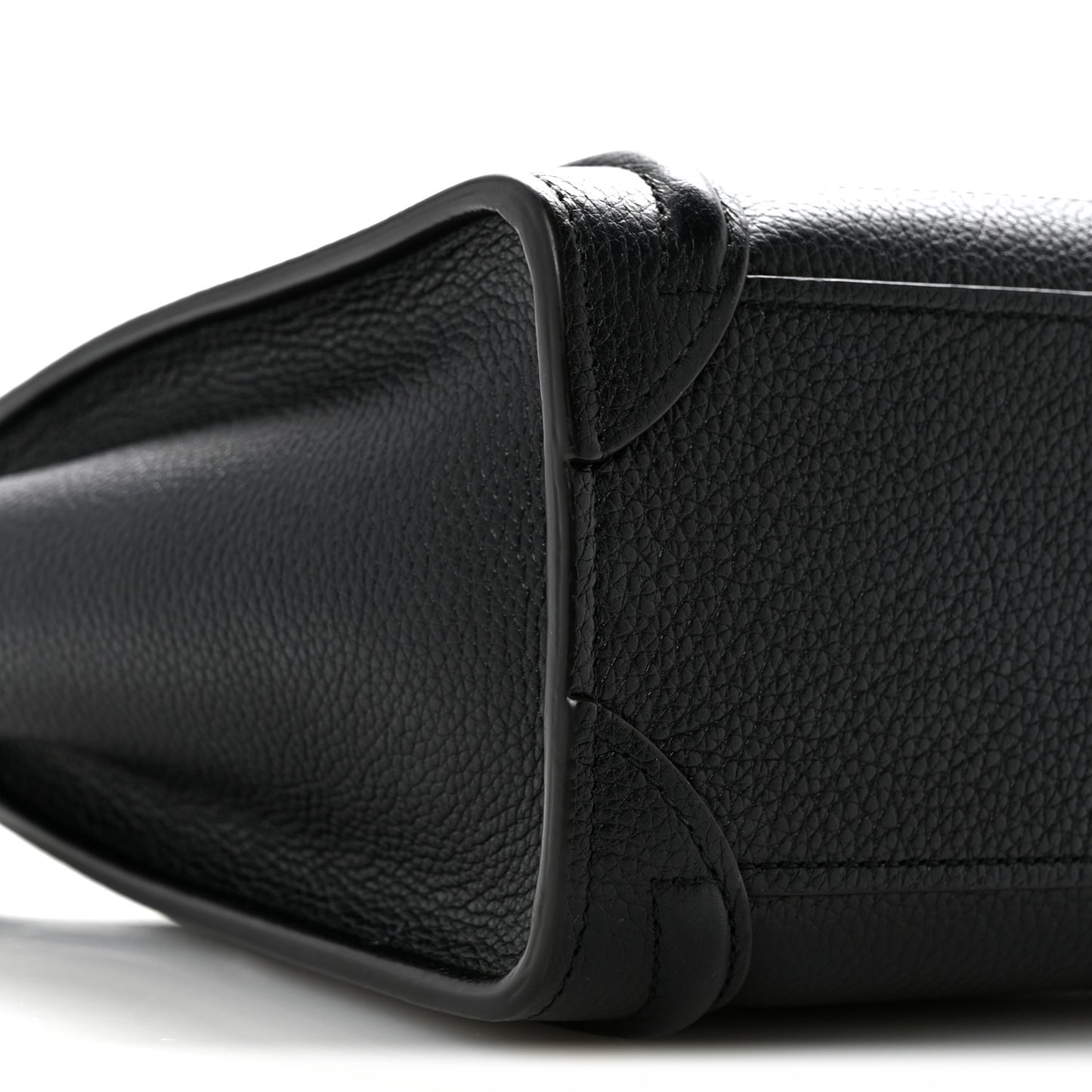 Drummed Calfskin Nano Luggage Black