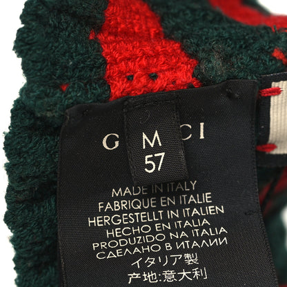 Gucci Wool Web Headband M Green Red 4 of 4