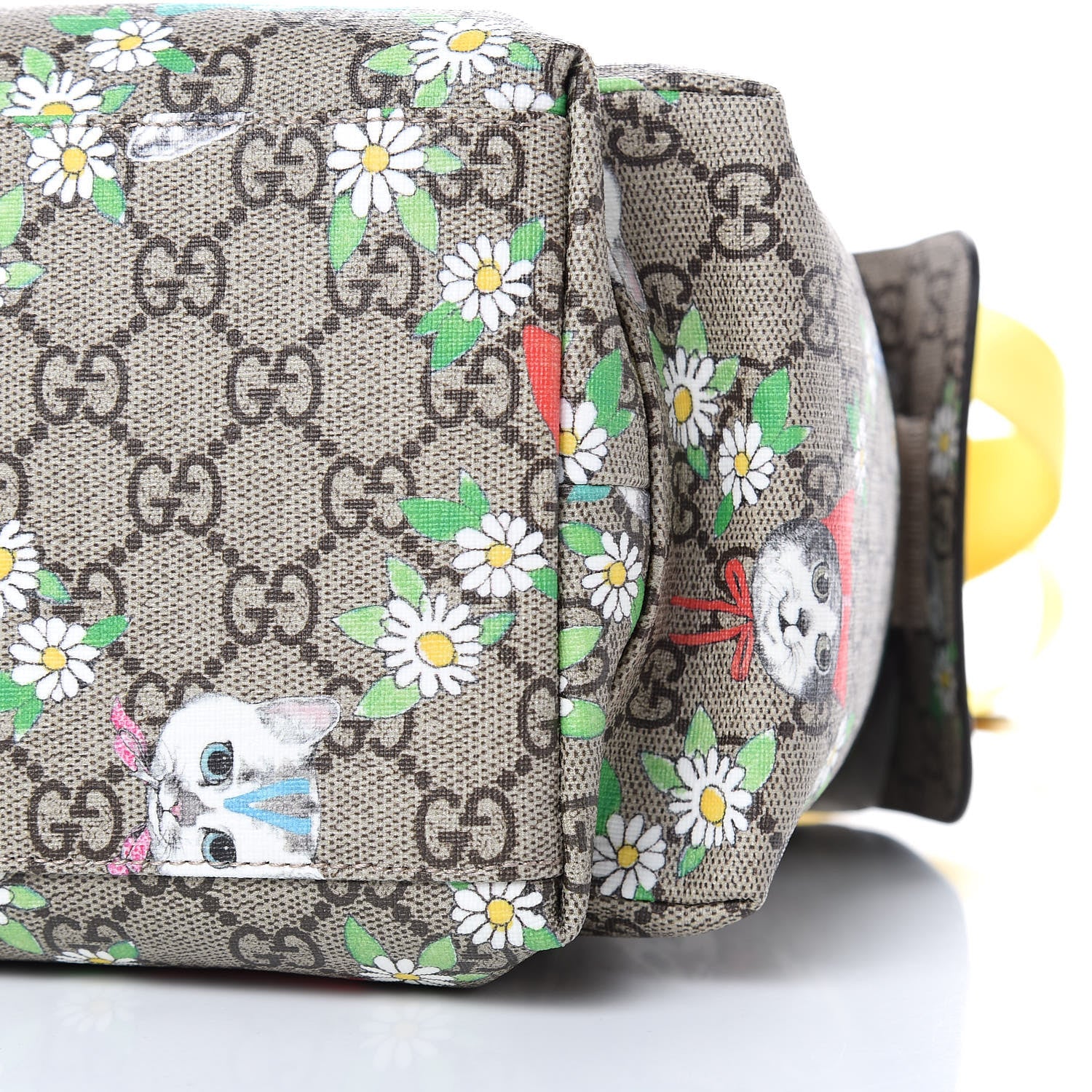Gucci GG Supreme Monogram Love Pets Diaper Bag Yellow 11 of 11