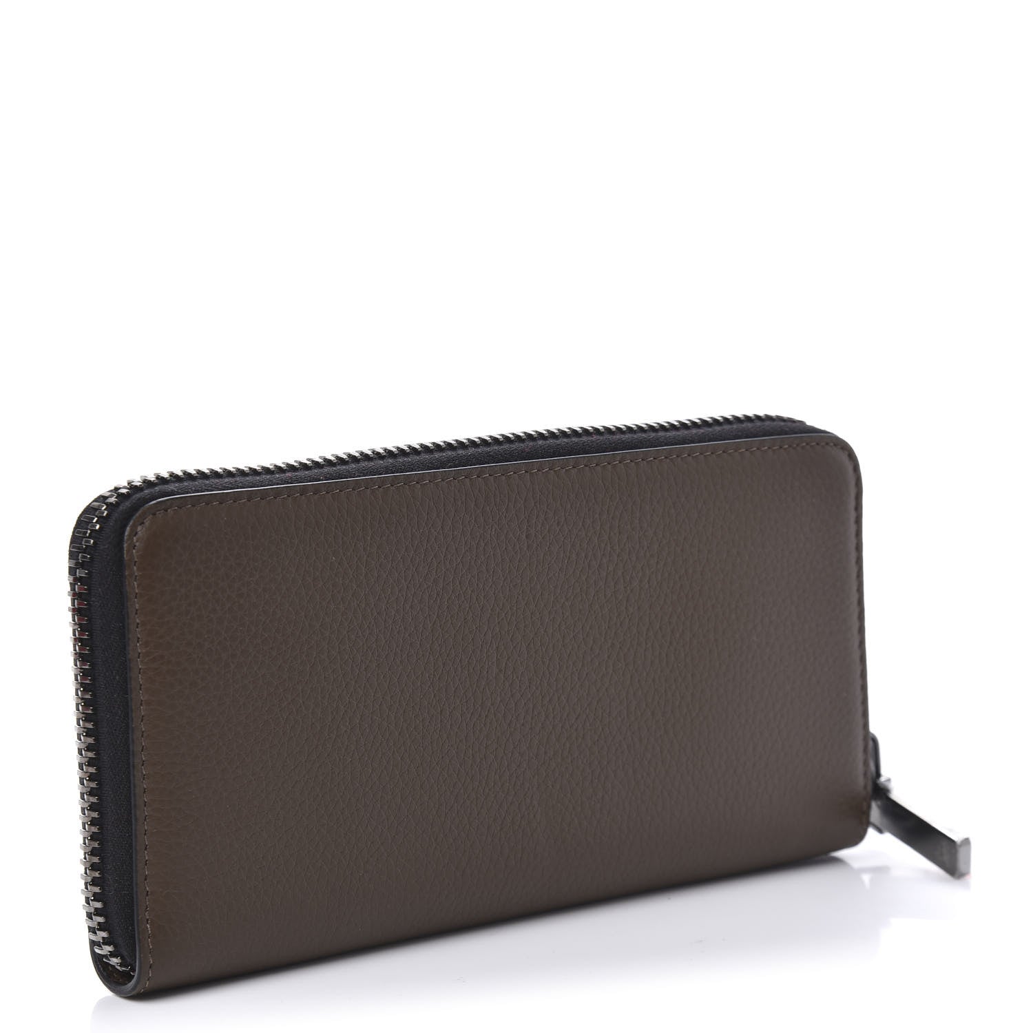 Christian Louboutin Calfskin Ecusson Panettone Zip Around Wallet Cafe 3 of 9