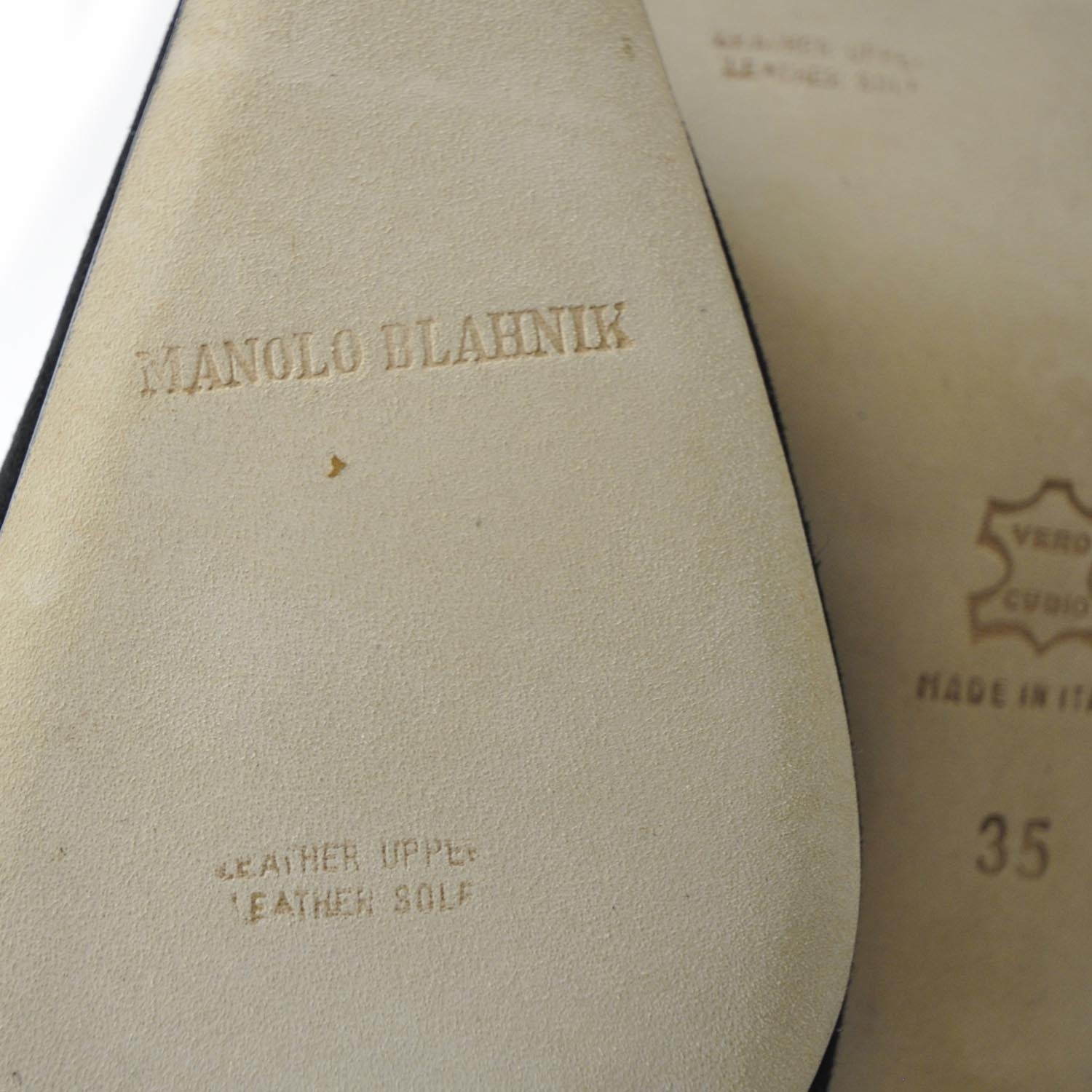 FASHIONPHILE MANOLOBLAHNIKSuedeKittenHeels35Black 6 of 8