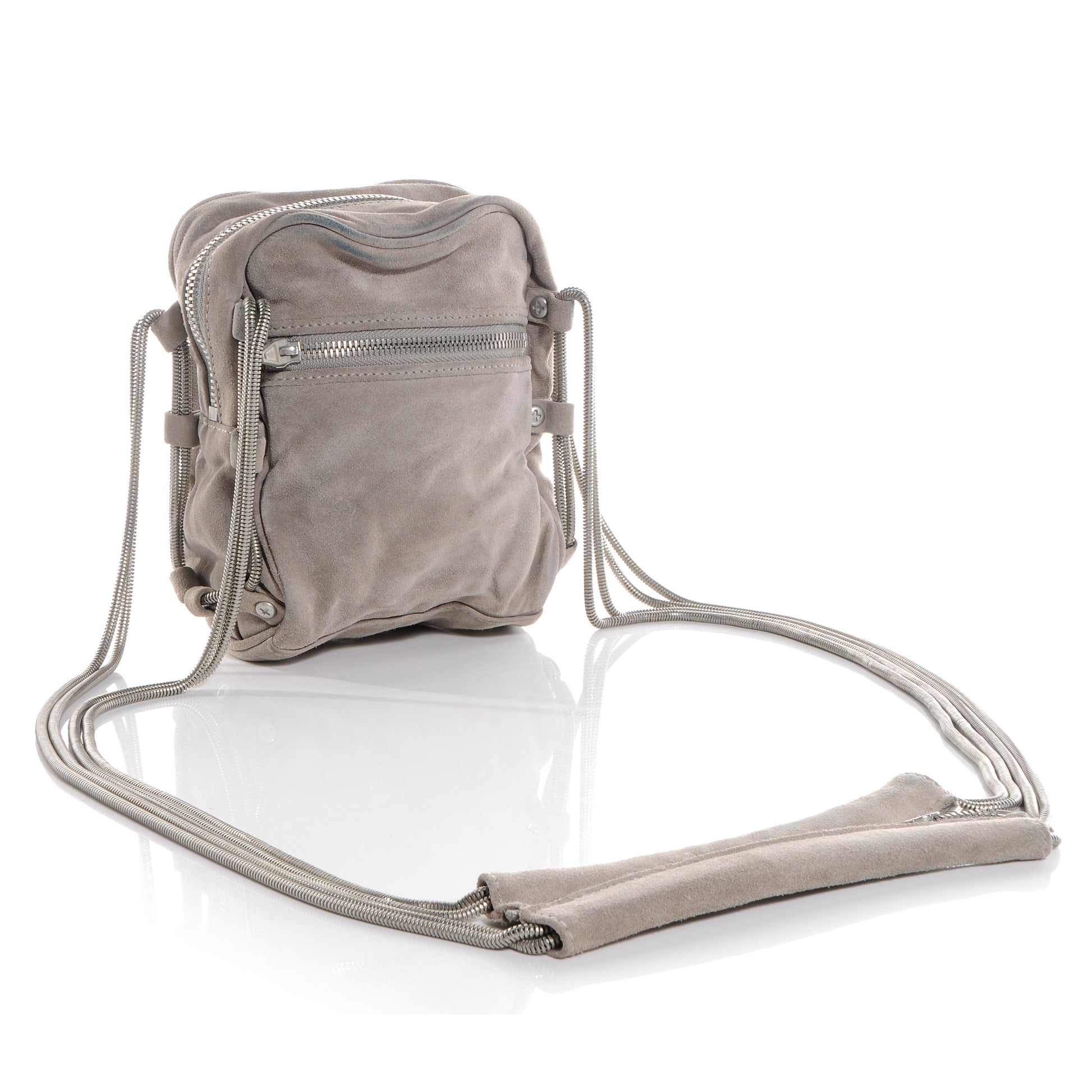 Alexander Wang Suede Mini Brenda Camera Bag Feather Grey 3 of 8