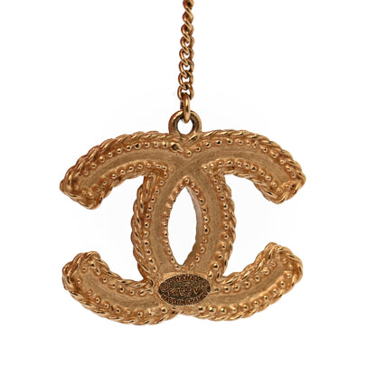 Chanel CC Drop Earrings Matte Gold 4 of 4