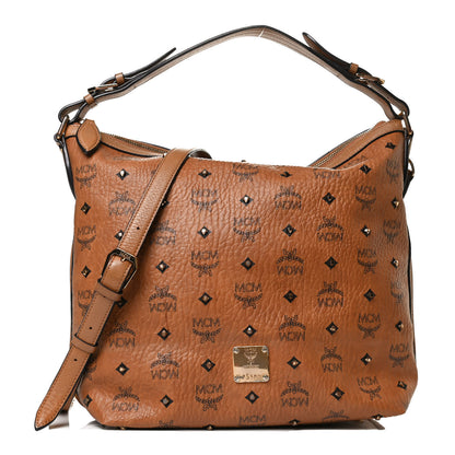 MCM Visetos Studded Hobo Cognac 1 of 15