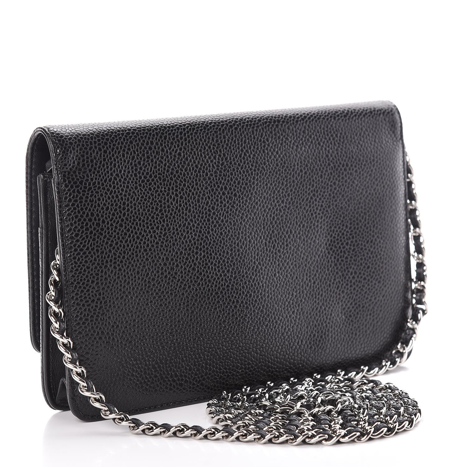 Chanel Caviar Timeless CC Wallet On Chain WOC Black 3 of 16