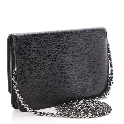Chanel Caviar Timeless CC Wallet On Chain WOC Black 3 of 16