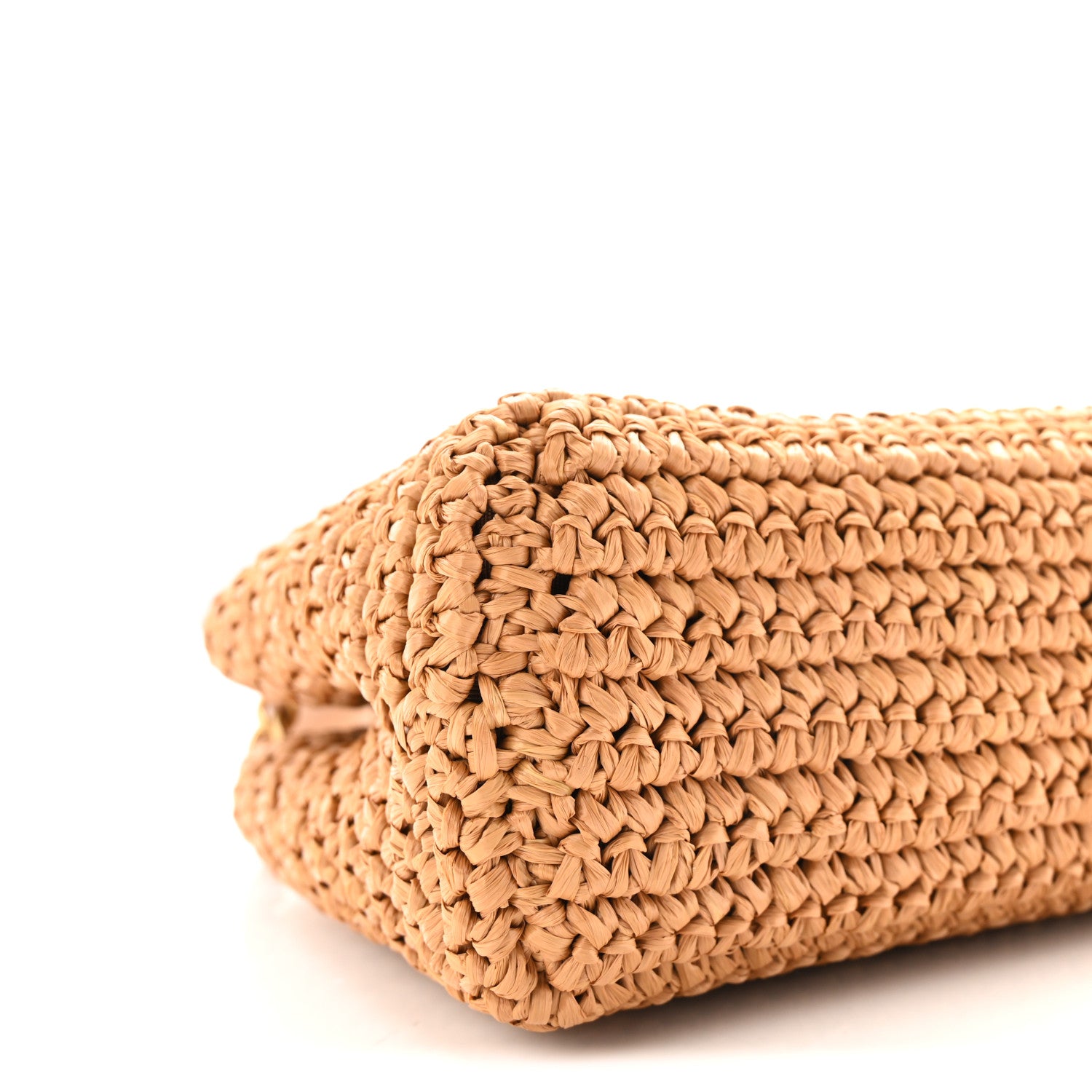 Chanel Braided Raffia Nano Kelly Flap Bag Dark Beige 9 of 10