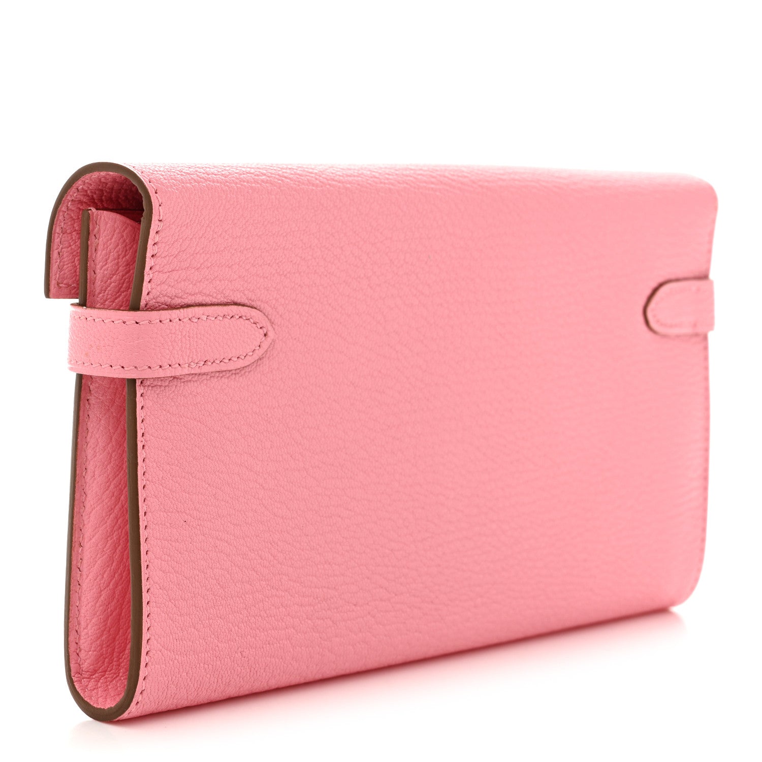 Hermes Chevre Mysore Kelly Longue Wallet Rose Confetti 3 of 10
