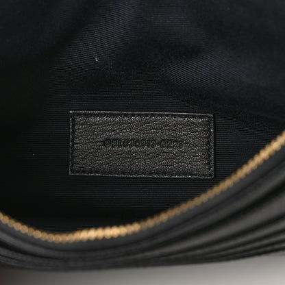 Saint Laurent Grain De Poudre Chevron Monogram Large Bill Pouch Black 7 of 11