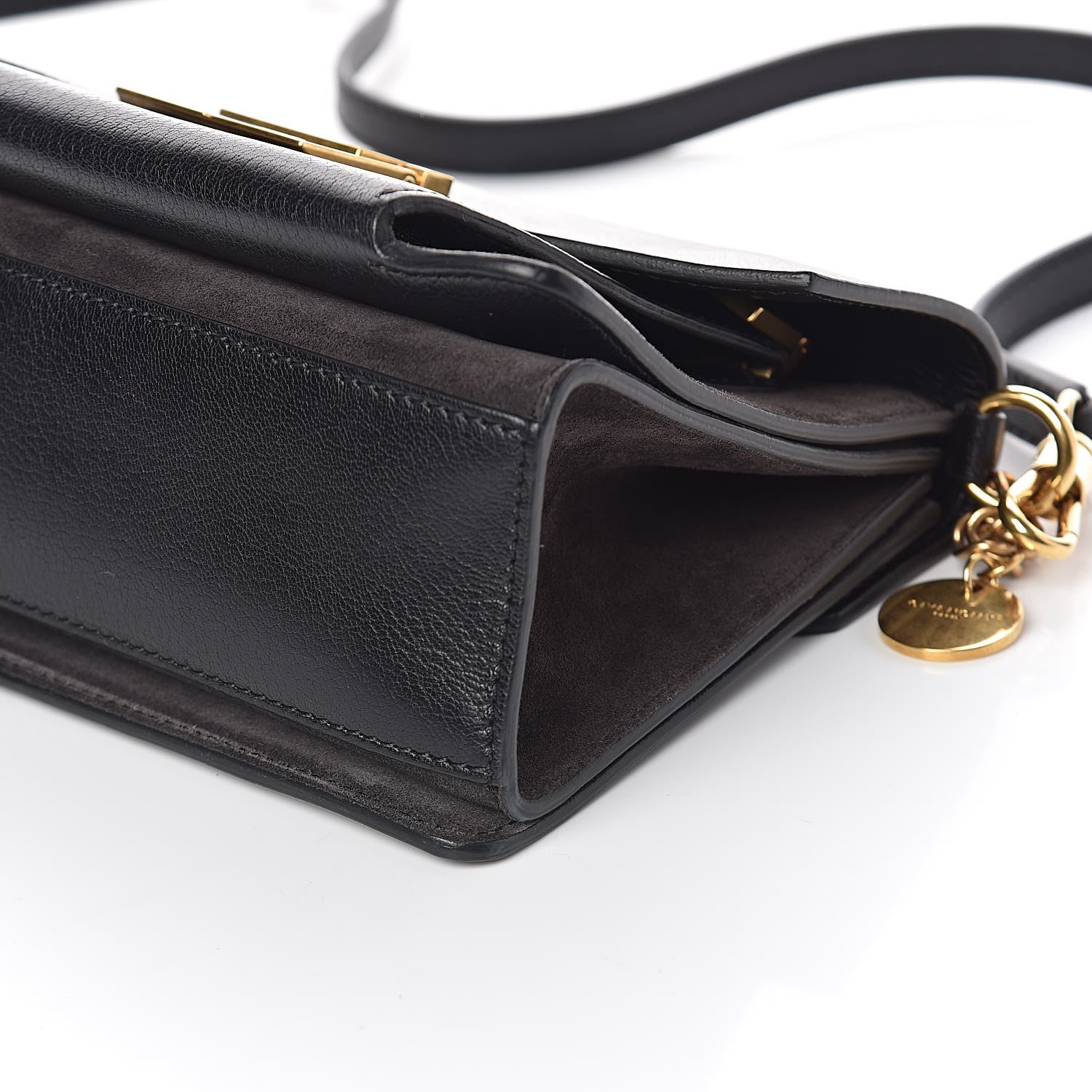 Givenchy Goatskin Suede Small GV3 Shoulder Bag Black 8 of 12