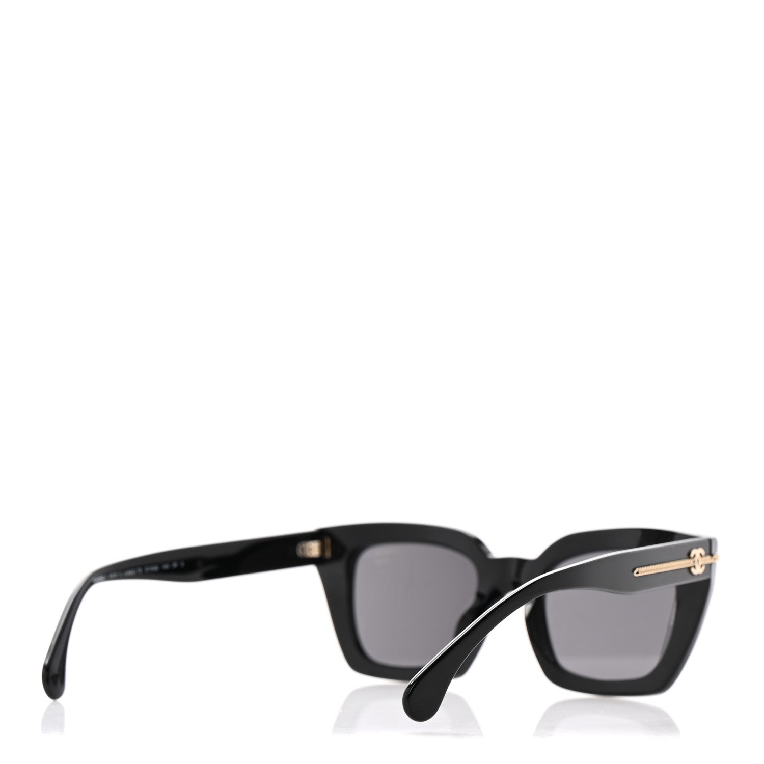 Chanel Acetate Square Sunglasses 5509-A Black 4 of 8