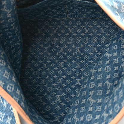 Louis Vuitton Monogram Denim CarryAll MM Blue 6 of 13