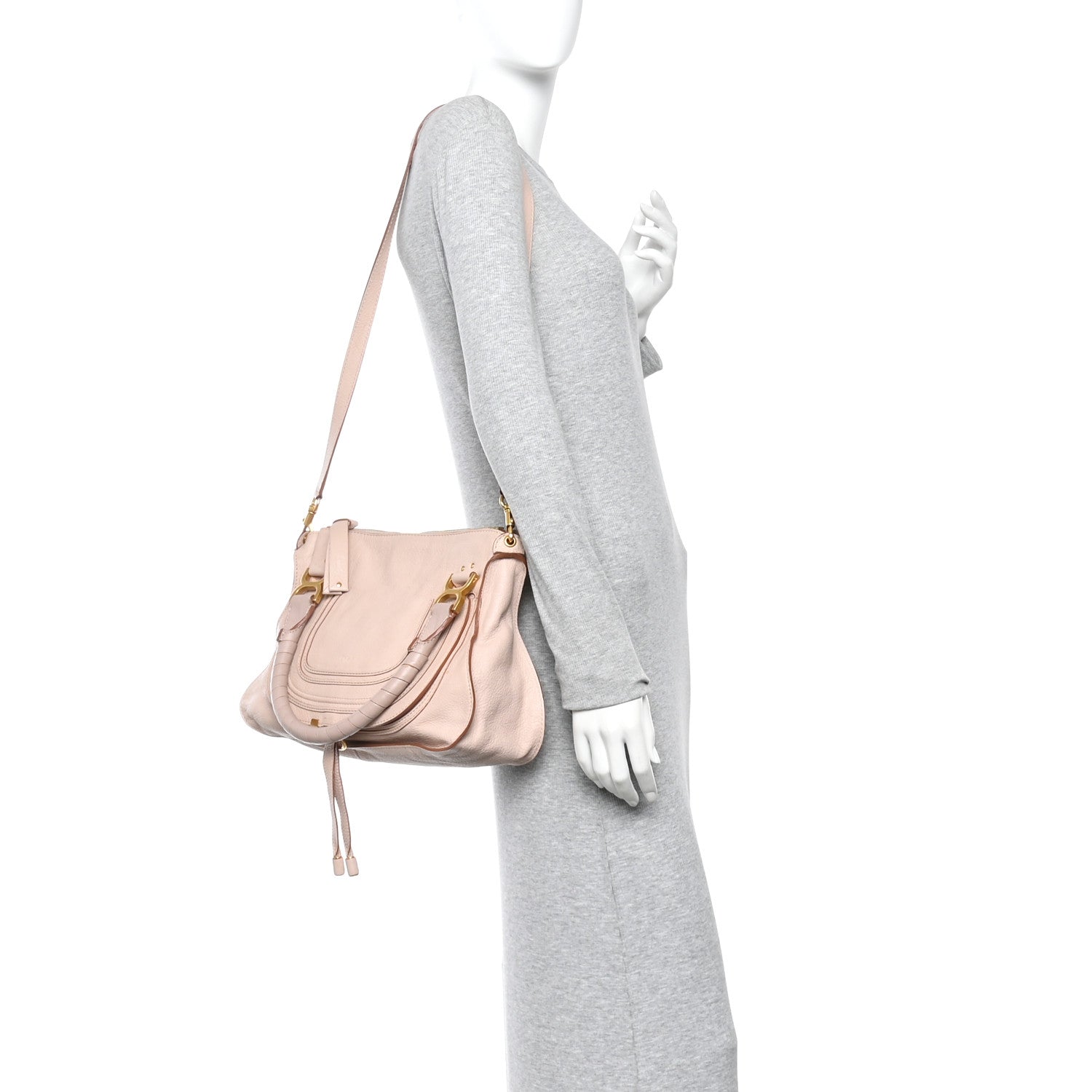 Chloe Calfskin Medium Marcie Satchel Blush Nude 2 of 9