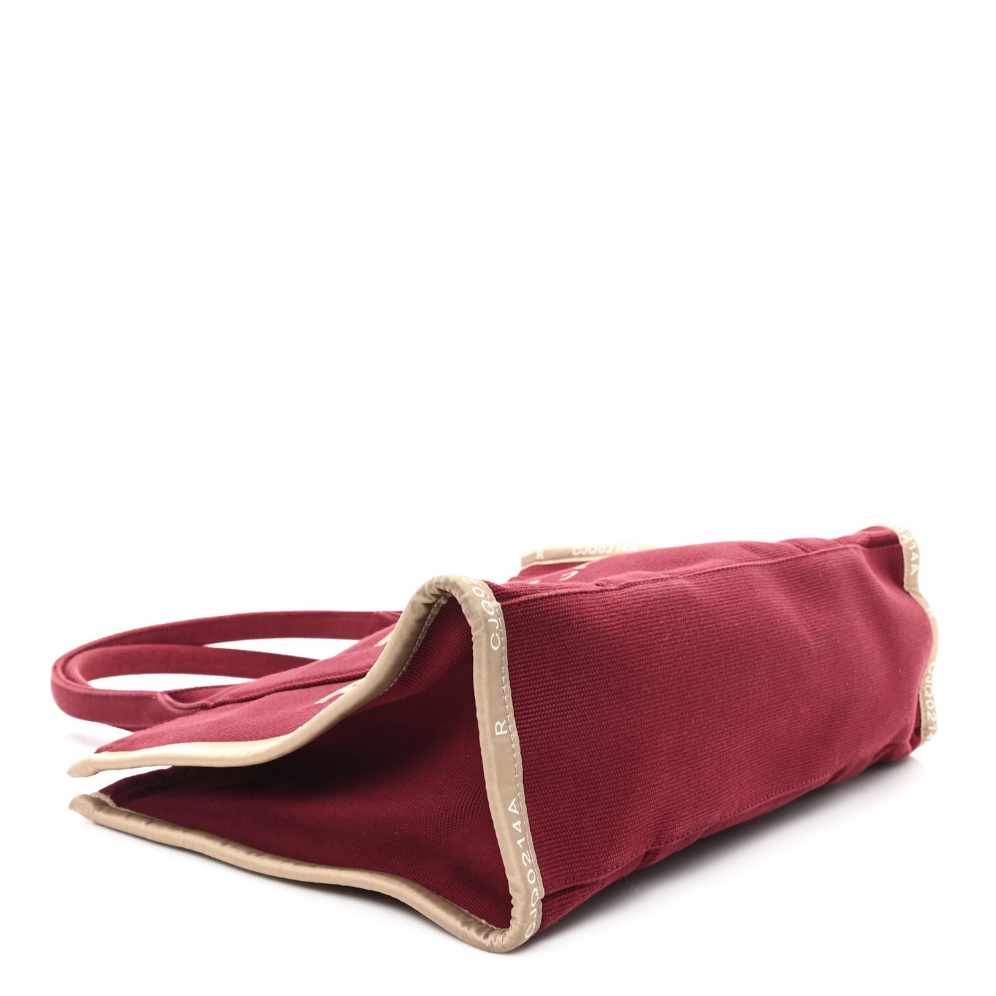 Jacquard Large The Traveler Tote Bag Burgundy Beige