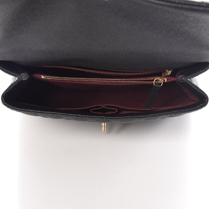 Chanel Caviar Quilted Medium Coco Handle Flap Black 5 of 8