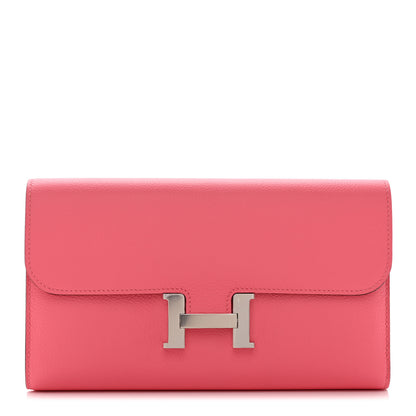 Hermes Evercolor Constance Long Wallet Rose Lipstick 1 of 7