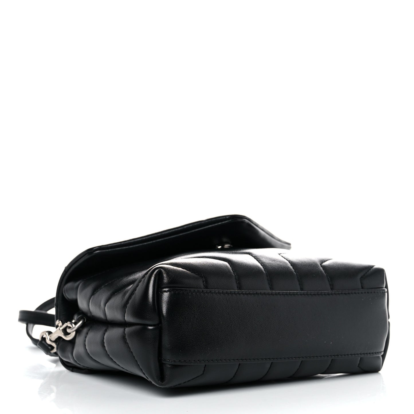 Calfskin Y Quilted Monogram Toy Loulou Crossbody Bag Black