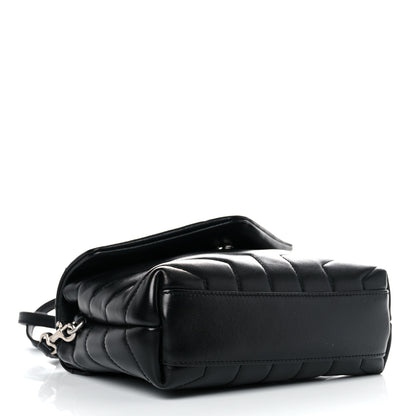 Saint Laurent Calfskin Y Quilted Monogram Toy Loulou Crossbody Bag Black 4 of 11