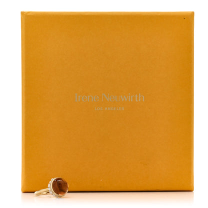 Irene Neuwirth 18K Yellow Gold Diamond Orange Tourmaline Freshwater Cultured Pearl One of a Kind Ring 53 6.5 7 of 7