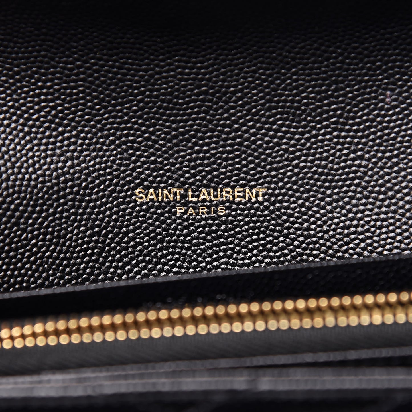 Grain De Poudre Matelasse Chevron Monogram Flap Wallet Black