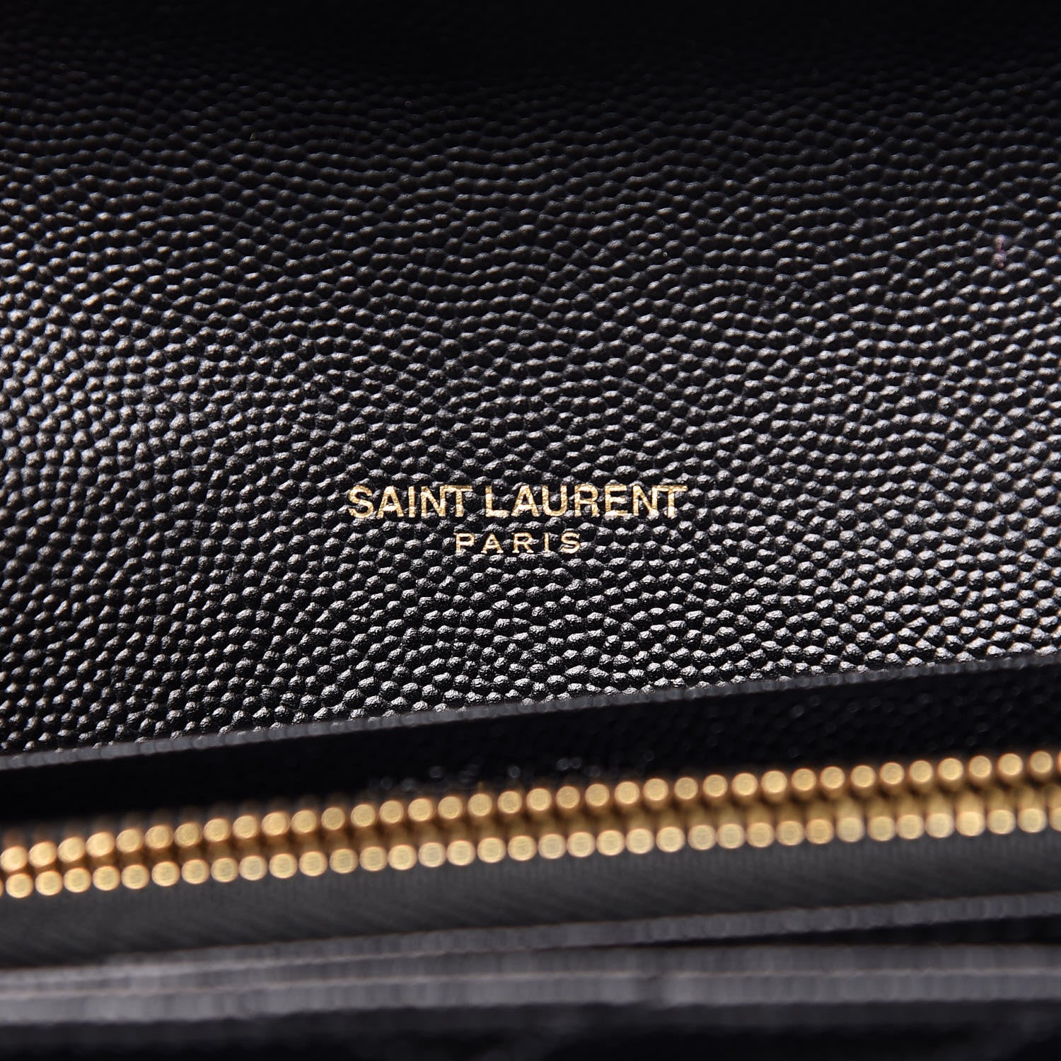 Saint Laurent Grain De Poudre Matelasse Chevron Monogram Flap Wallet Black 6 of 8