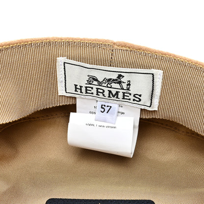 Hermes Wool Womens Vauban Cap Sailor 57 Beige 8 of 8
