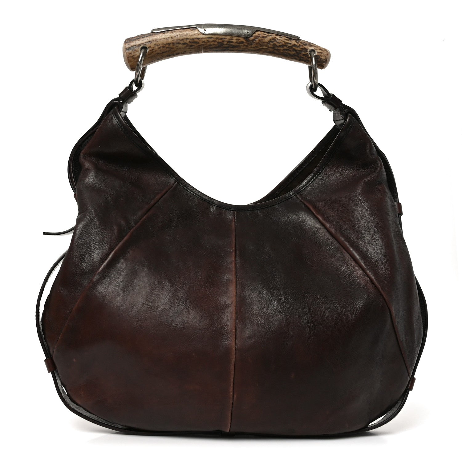 Saint Laurent Buffalo Leather Horn Medium Mombasa Bag Brown 1 of 10