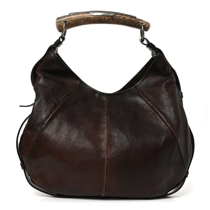 Saint Laurent Buffalo Leather Horn Medium Mombasa Bag Brown 1 of 10