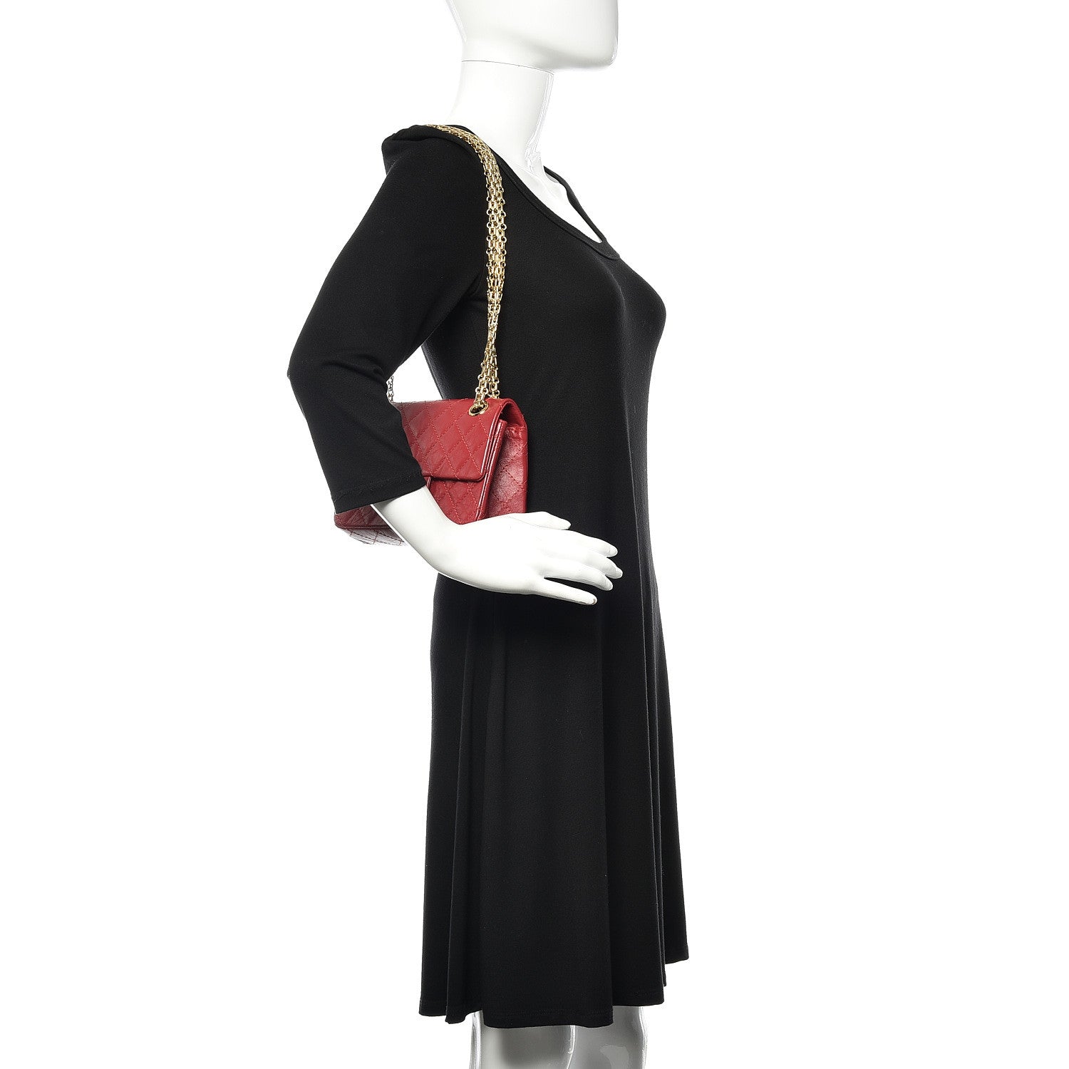 Chanel Aged Calfskin Quilted 2.55 Reissue Mini Flap Red 2 of 10