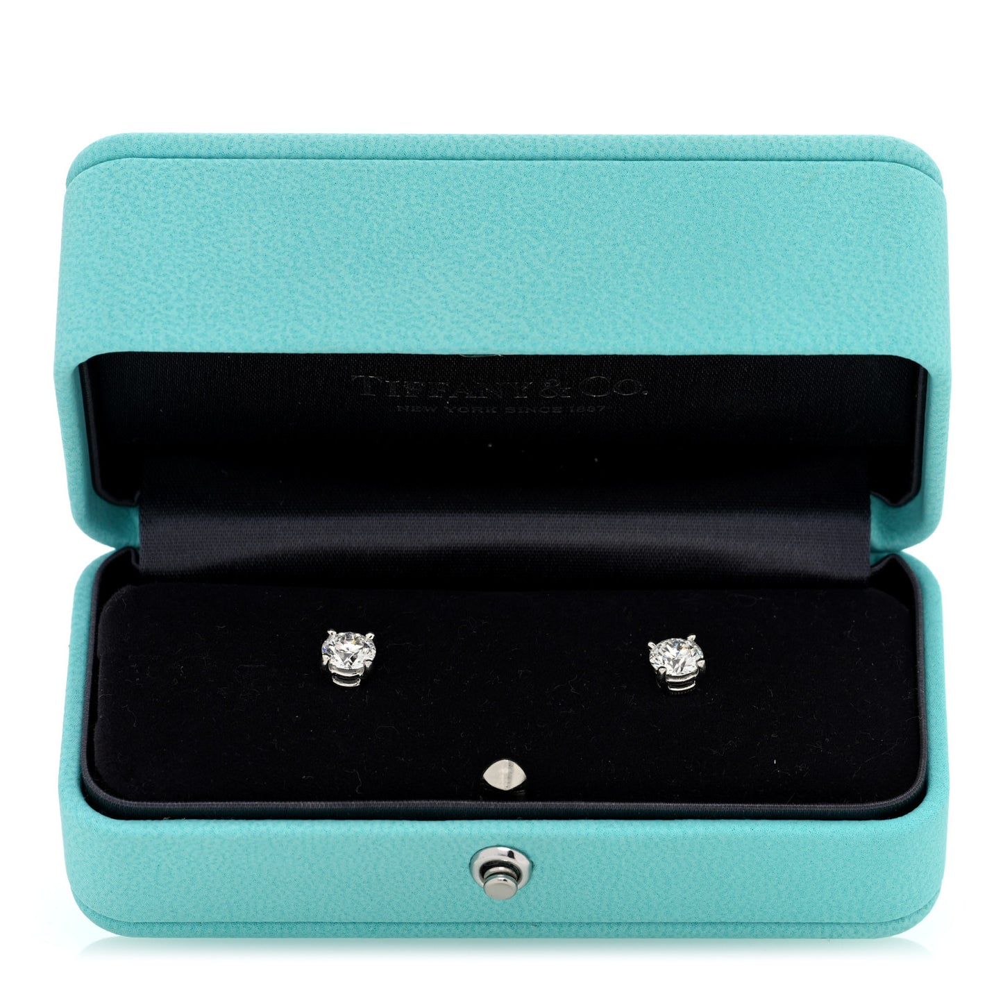 Platinum Diamond 1.46ctw Round Solitaire Earrings