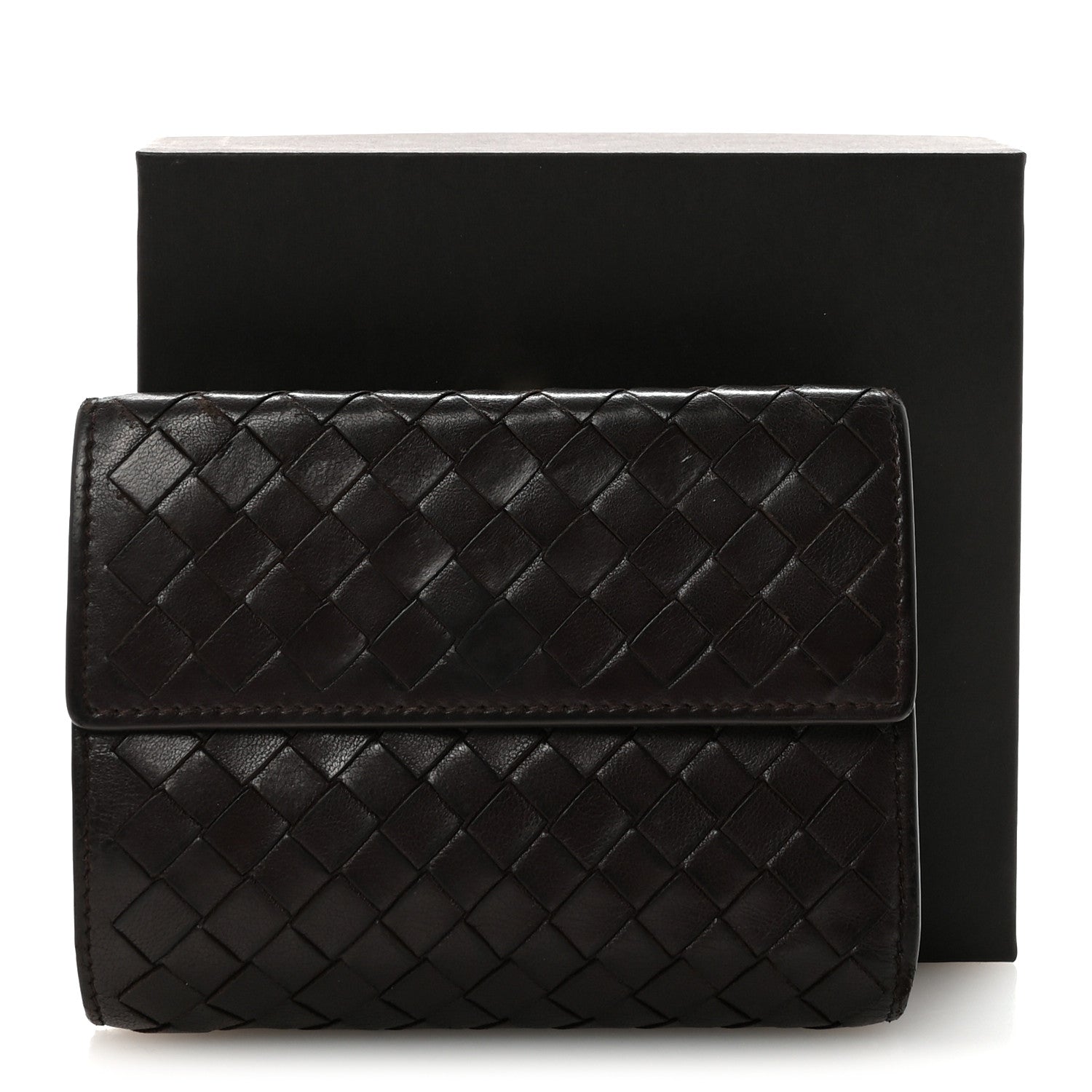 Bottega Veneta Nappa Intrecciato French Flap Wallet Ebano 7 of 7