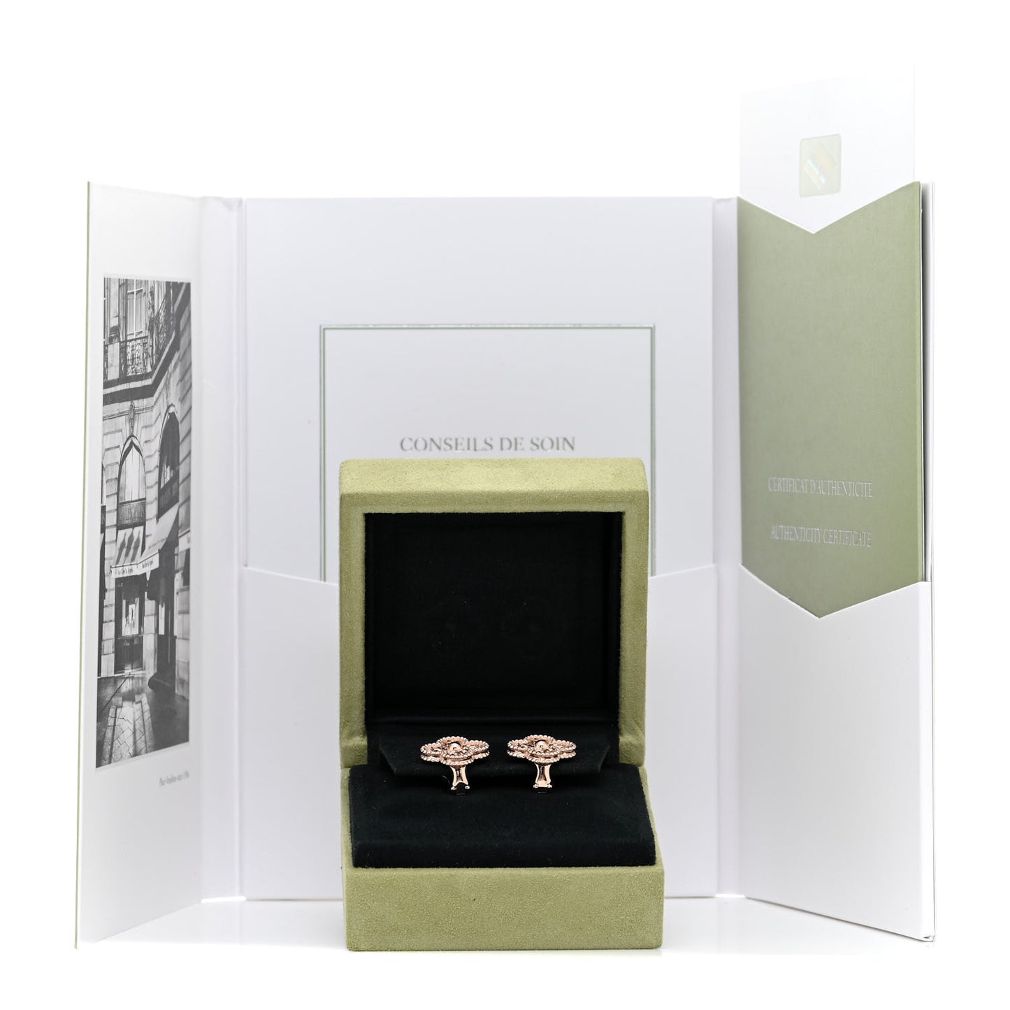 18K Rose Gold Vintage Alhambra Earrings