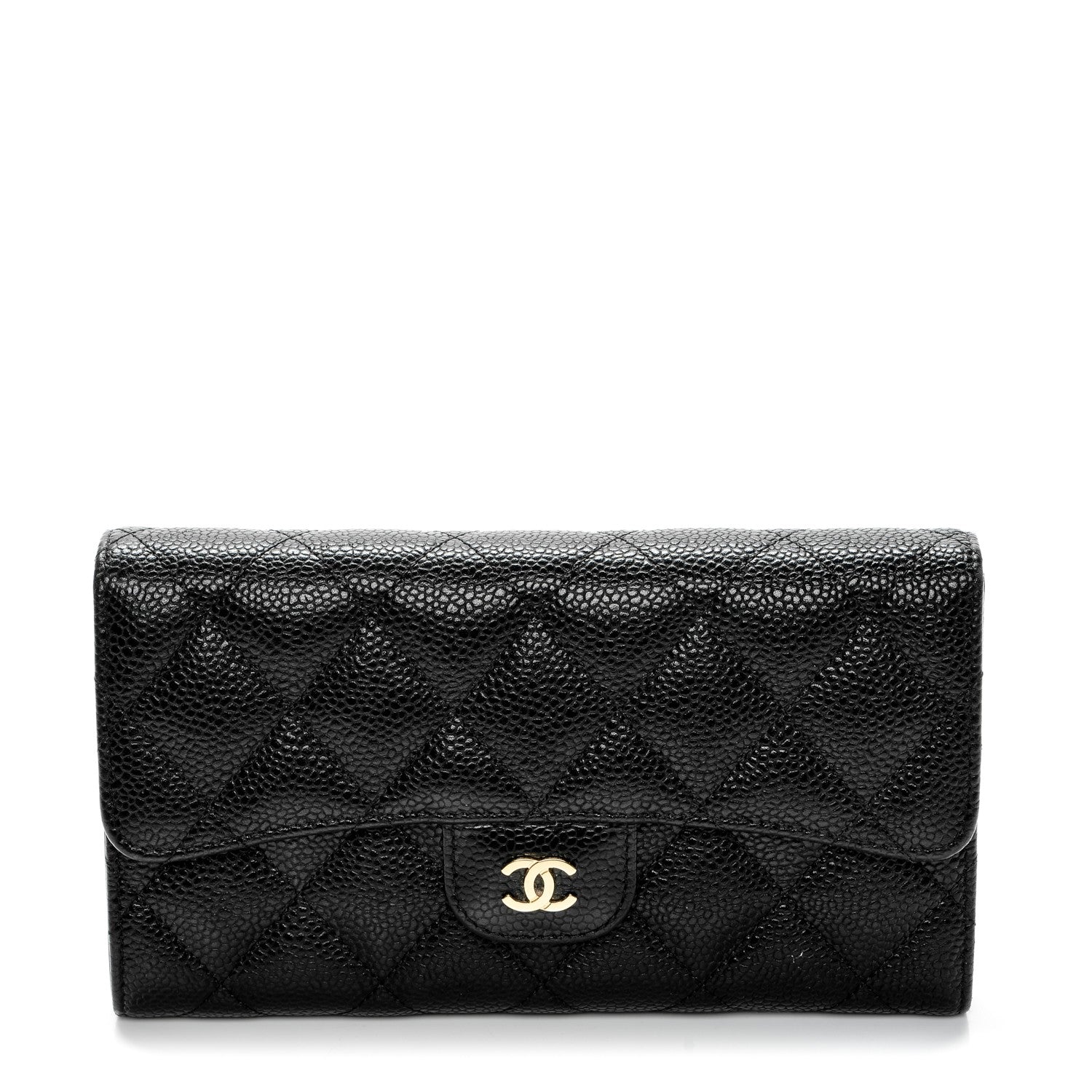 Chanel Caviar Quilted Large Flap Wallet Black 1 of 8