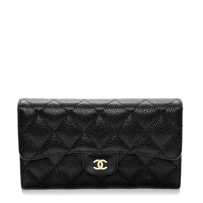 Chanel Caviar Quilted Large Flap Wallet Black 1 of 8