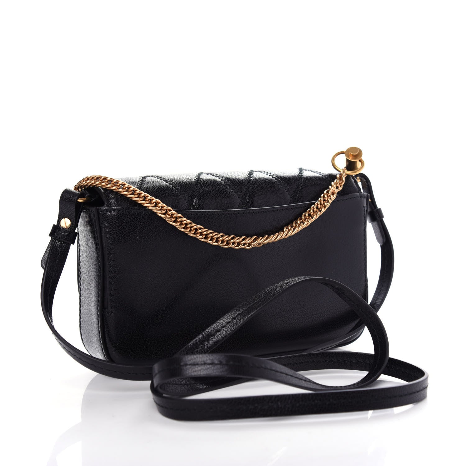 Givenchy Goatskin Quilted GV3 Mini Pocket Convertible Bag Black 3 of 10