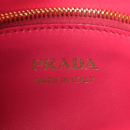 Prada Soft Calfskin Impunture Diagramme Medium Chain Flap Shoulder Bag Magenta 6 of 13