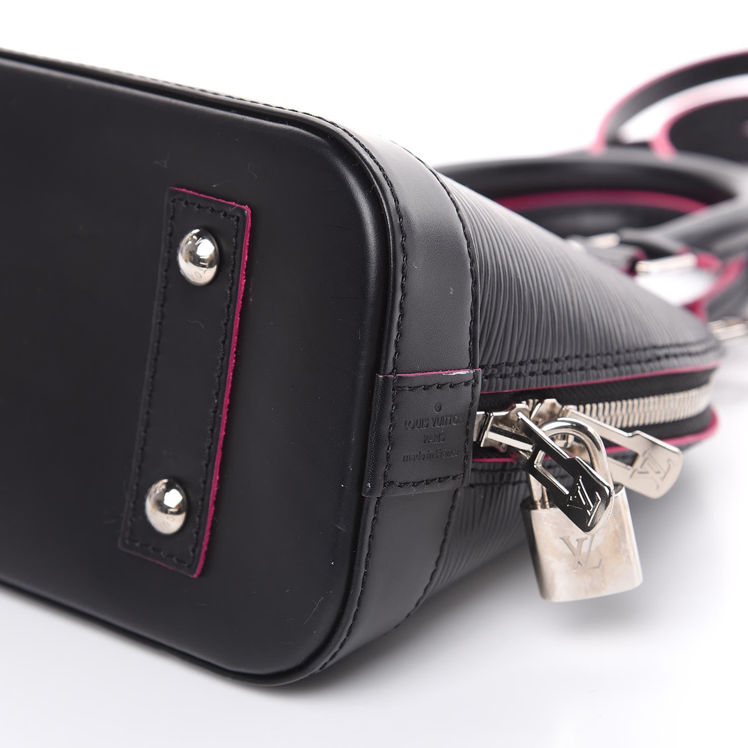 Louis Vuitton Epi Alma BB Black Hot Pink 8 of 11