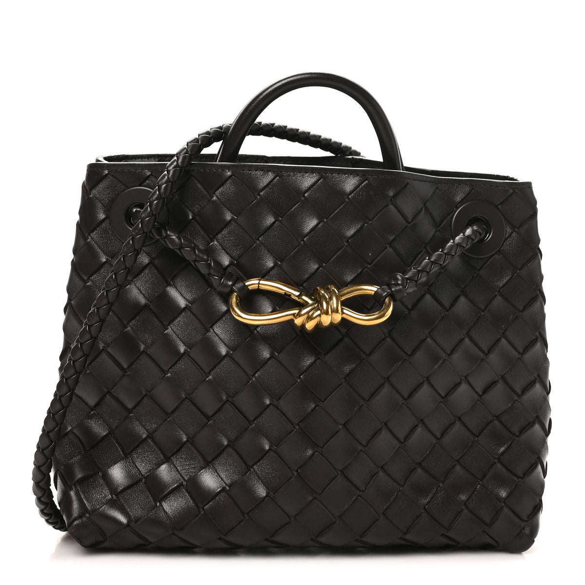 Nappa Intrecciato Small Andiamo Shoulder Bag Fondant
