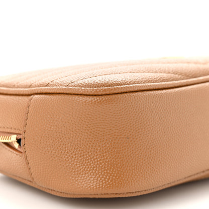 Saint Laurent Grain De Poudre Matelasse Monogram Mini Lou Camera Bag Dark Natural 9 of 10