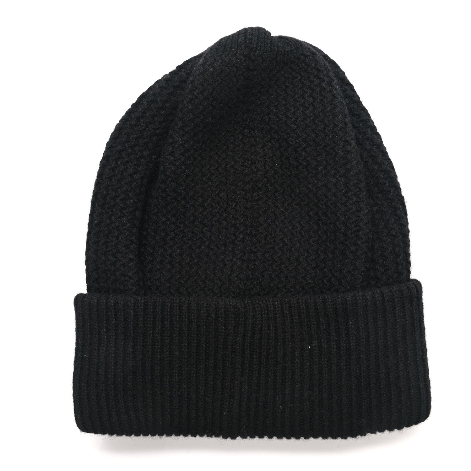 Chanel Cashmere Sequin Logo Beanie Hat Black Gold 3 of 5