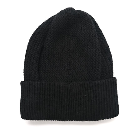 Chanel Cashmere Sequin Logo Beanie Hat Black Gold 3 of 5