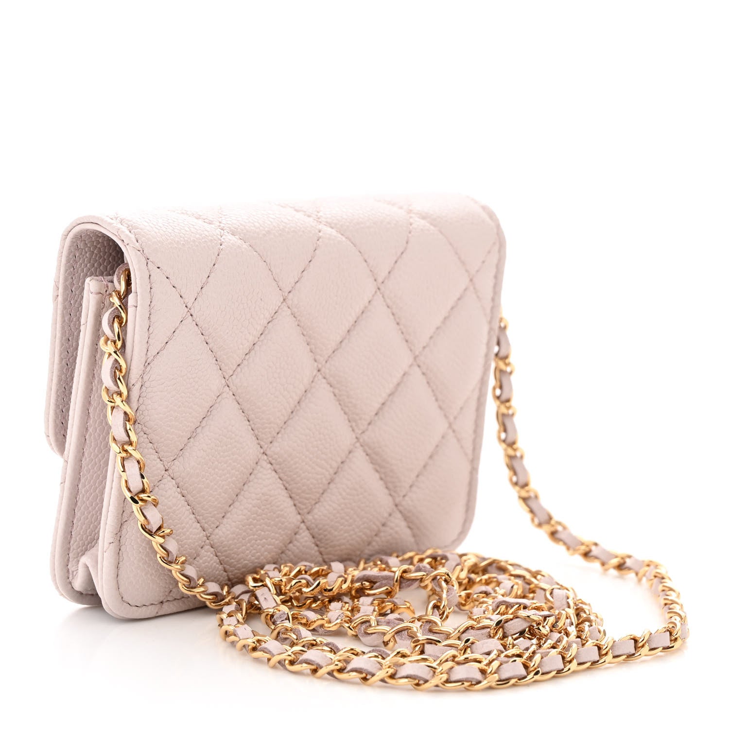 Chanel Caviar Quilted Miss Coco Clutch With Chain Grey 3 of 12