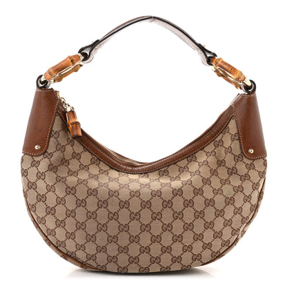 Gucci Monogram Bamboo Ring Hobo Brown 1 of 12