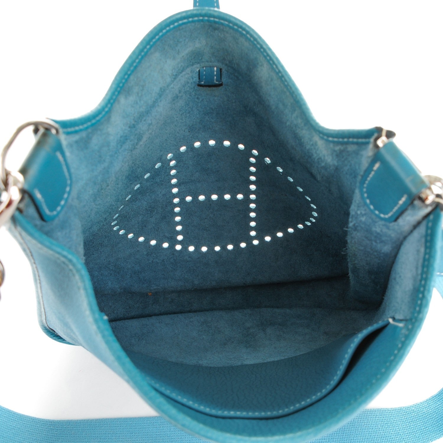 Hermes Taurillon Clemence Evelyne PM Blue Jean 5 of 9