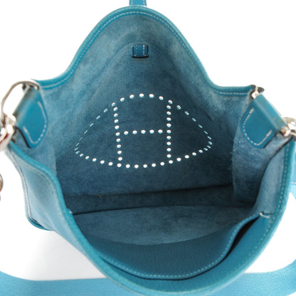 Hermes Taurillon Clemence Evelyne PM Blue Jean 5 of 9