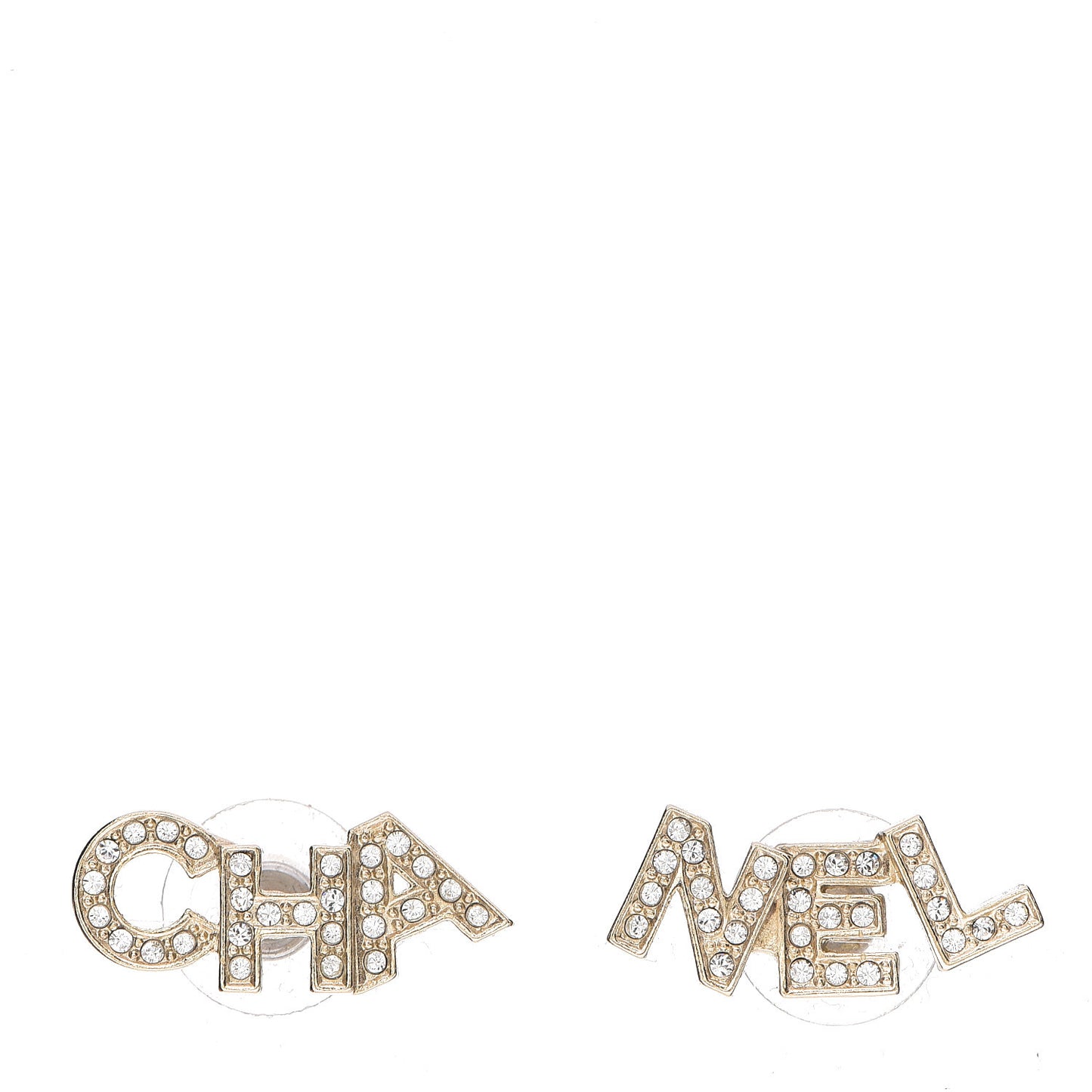 Crystal Pearl Signature Stud Earrings Gold