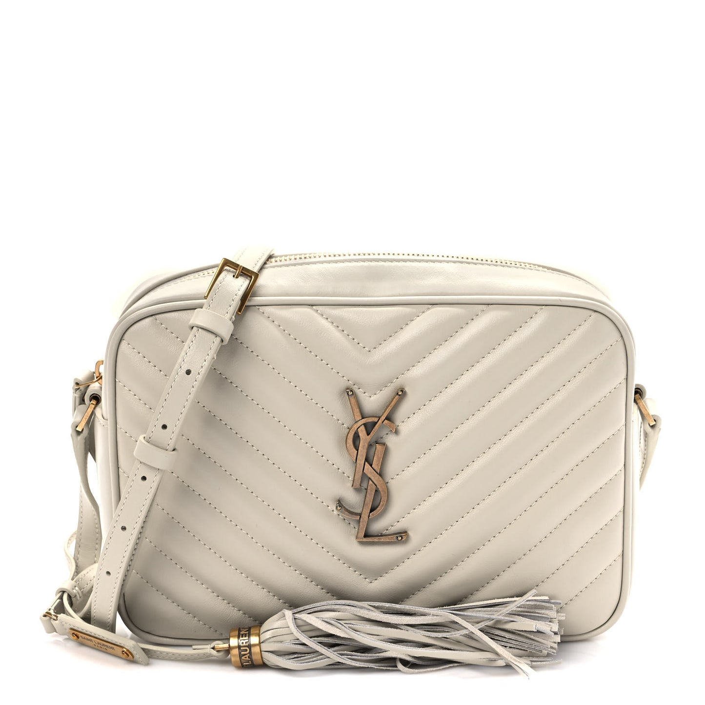 Calfskin Matelasse Monogram Lou Camera Bag Crema Soft