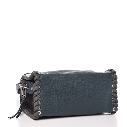 Fendi Cuoio Romano Selleria Vitello Dolce Lace Up Lei Boston Tote Tempesta Asfalto 4 of 7