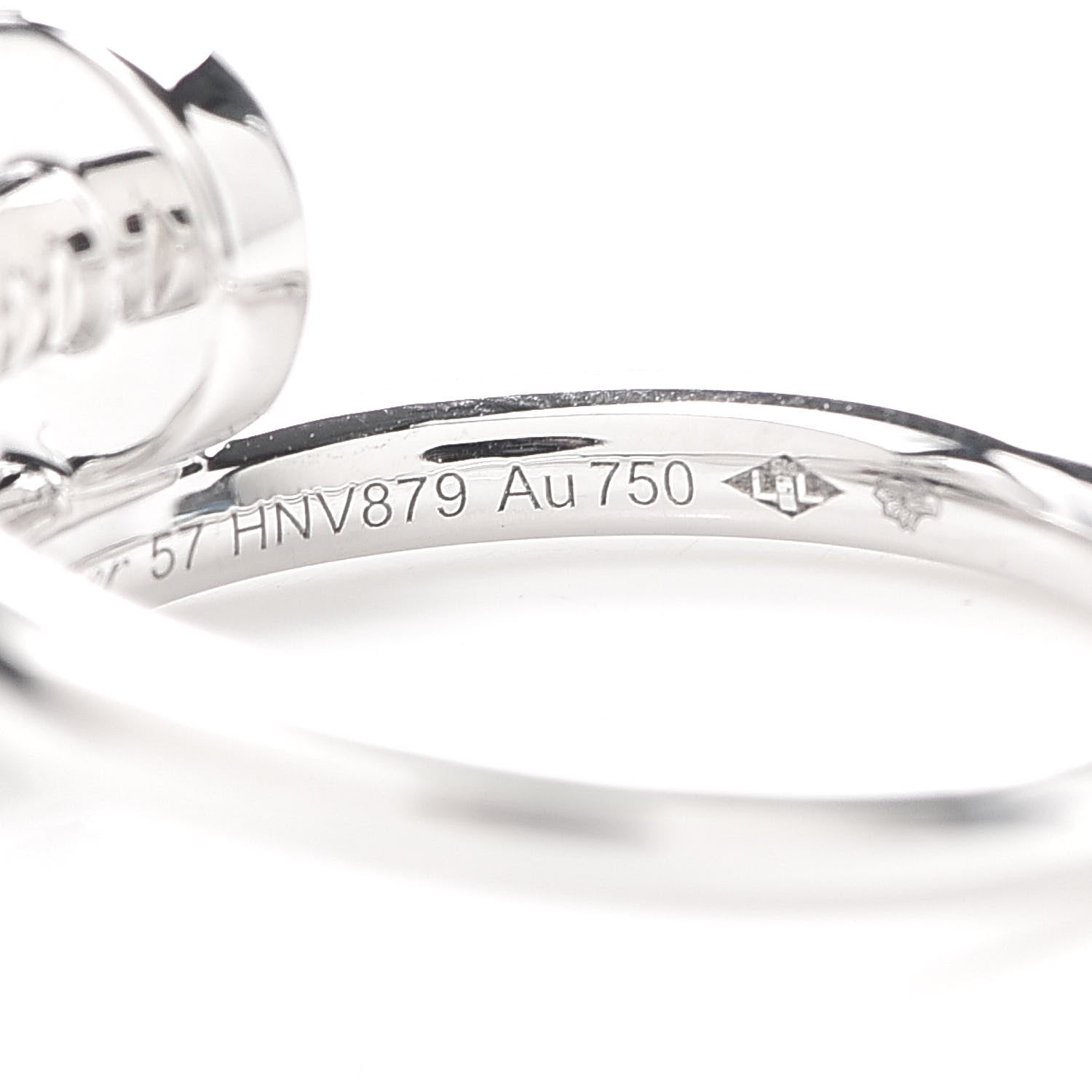 Cartier 18K White Gold Juste Un Clou Ring 57 8 5 of 7